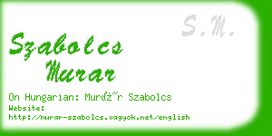 szabolcs murar business card